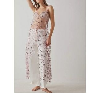 NWT Free People Intimate Banu lavender dust slip dress Large boho Summer